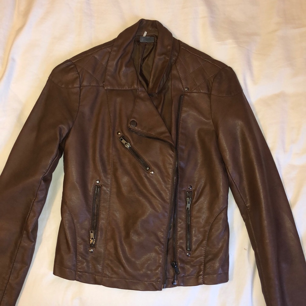 Faux leather jacket